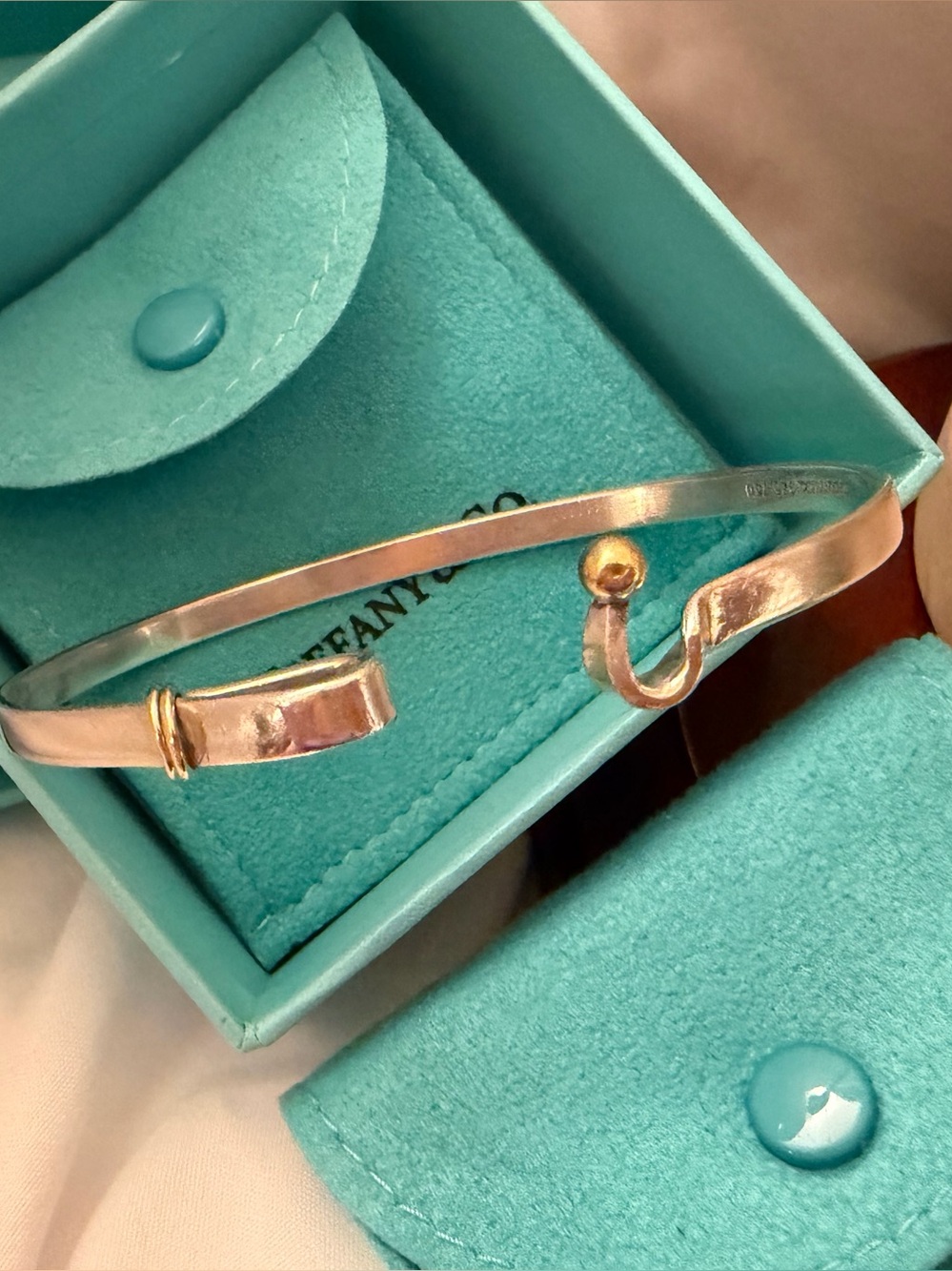 Sterling Silver and Gold Accent Open Cuff Bracelet - Turquoise